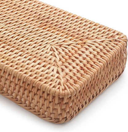 Rattan Bathroom Vanity Tray, Toilet Tank Basket Tray - Image 2