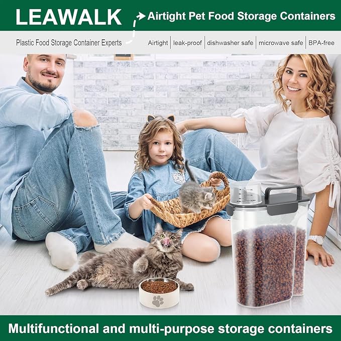 5-7Lbs Cat Dog Storage Container, Portable Pet Food Containers - Image 6