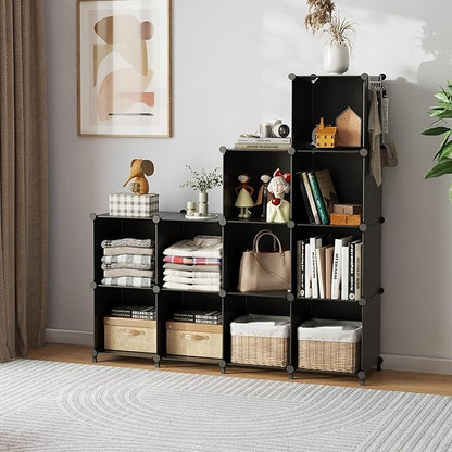 AWTATOS Cube Storage Organizer Closet Storage Shelves DIY Stackable Plastic - Image 5
