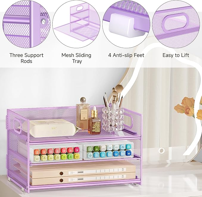 Subekyu 3 Tier Letter Tray Paper Organizer - Image 5
