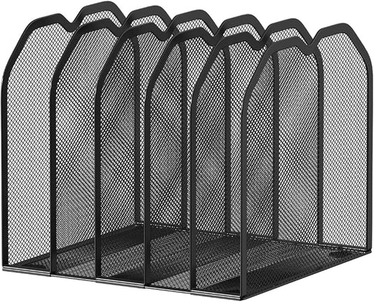 Black 5-Section File Folder Organizer by Unknown