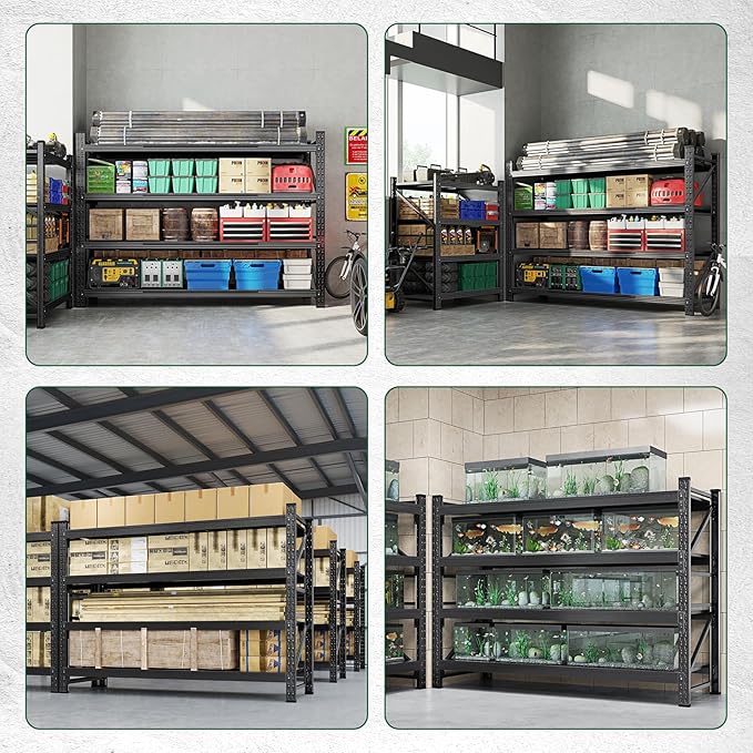 Letaya 4000LBS Storage Shelves Heavy Duty, 4 Tier Adjustable Utility Rack Shelf - Image 6