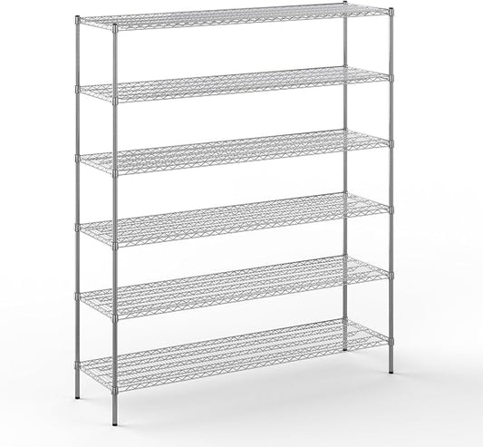 21" Deep x 72" Wide x 86" Height Wire Shelving Kit | 6-Tier | NSF Commercial by Regal+Altair