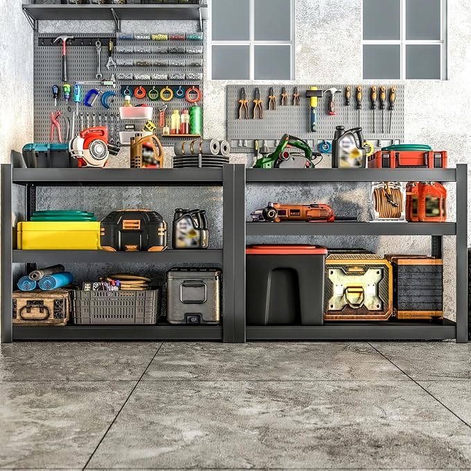 BESFUR 36" H Garage Shelving, 1500LBS 5-Tier Heavy Duty Storage Shelves and - Image 2