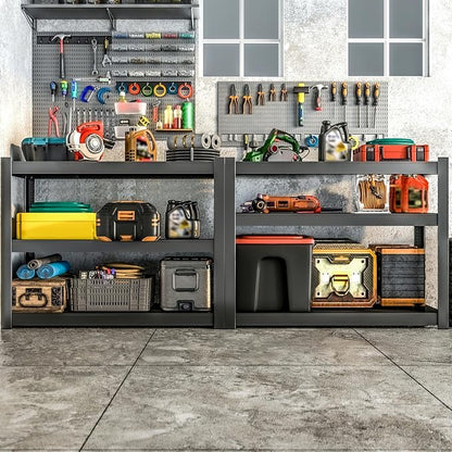 BESFUR 36" H Garage Shelving, 1500LBS 5-Tier Heavy Duty Storage Shelves and - Image 2