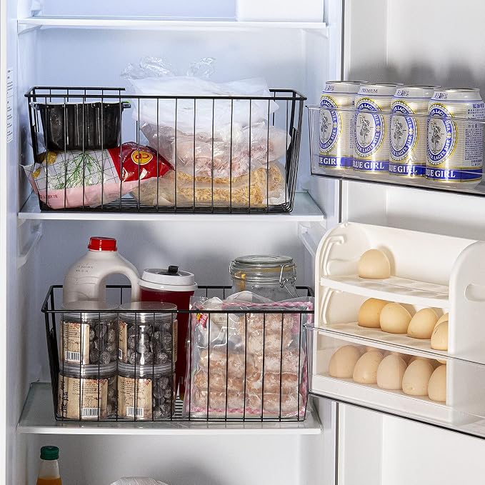 Upright Freezer Organizer Bins， Freezer Baskets - Image 4