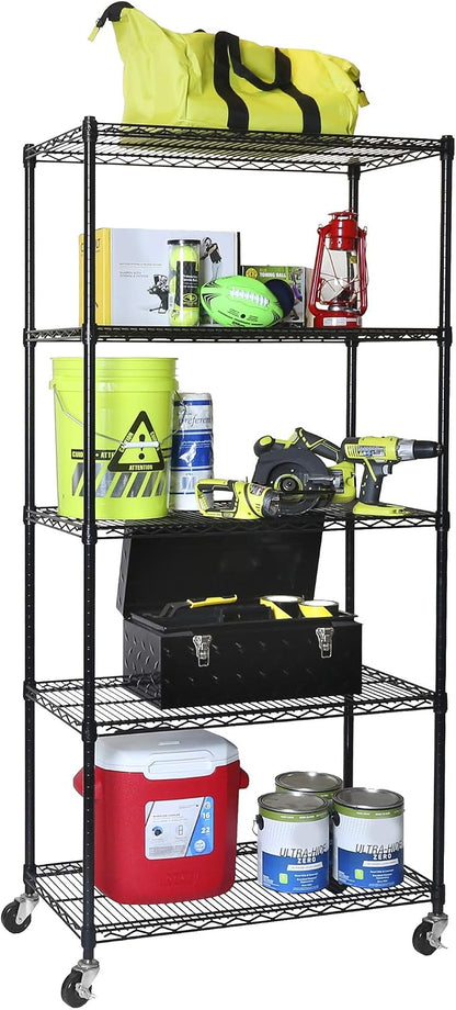 Seville Classics UltraDurable Heavy Duty NSF Solid Steel Wire Rack Storage Unit - Image 12