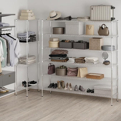18" Deep x 72" Wide x 74" Height Wire Shelving Kit | 6-Tier | NSF Commercial - Image 7