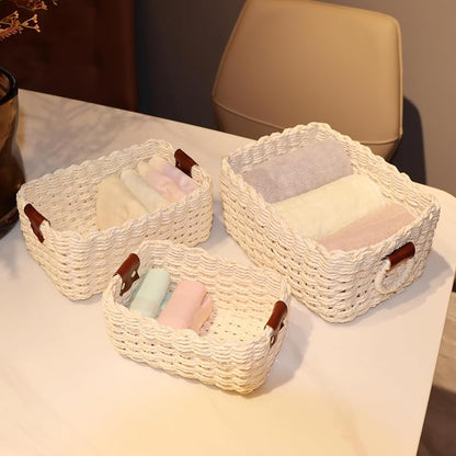 Small baskets for Organizing, Cute woven Storage basket - Image 2