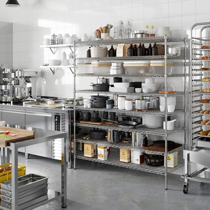 24" Deep x 60" Wide x 74" Height Wire Shelving Kit | 8-Tier | NSF Commercial - Image 2