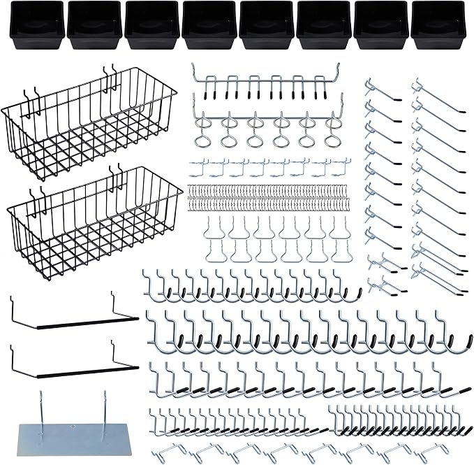 246PCS Pegboard Accessories Organizer Kit, Includes Pegboard Hooks, Paper Towel by Daanxw