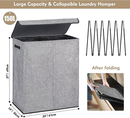 DOKEHOM 150L Double Laundry Basket - Image 3