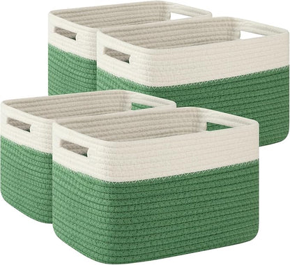 OIAHOMY 4 Pack Storage Baskets for Organizing, Basket for Shelves by MasterofSpaceOptimization