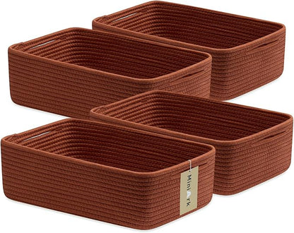 Large Shallow Organizing Baskets 15x11x5.1 Inches by MiniArkStorageBasketsHome