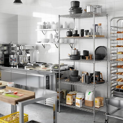 24" Deep x 36" Wide x 86" Height Wire Shelving Kit | 5-Tier | NSF Commercial - Image 7