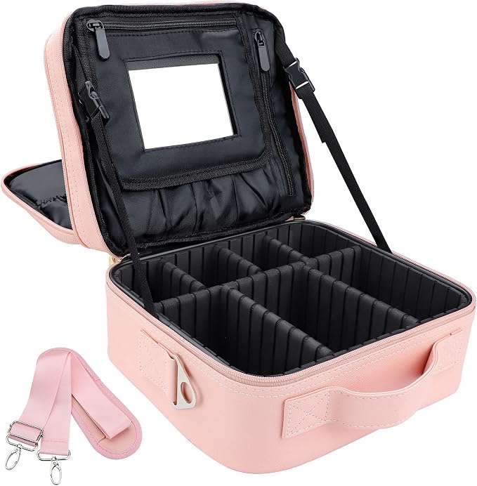 JOURMON Travel Makeup Bag Portable Cosmetic Train Case Organizer Artist Storage by JOURMON