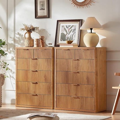 LEYAOYAO Fluted 6 Drawers Dresser - Image 4