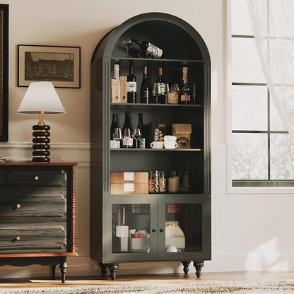 Wooden Arched Display Storage Cabinet - Image 9
