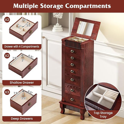 Giantex Standing Jewelry Cabinet - Image 6