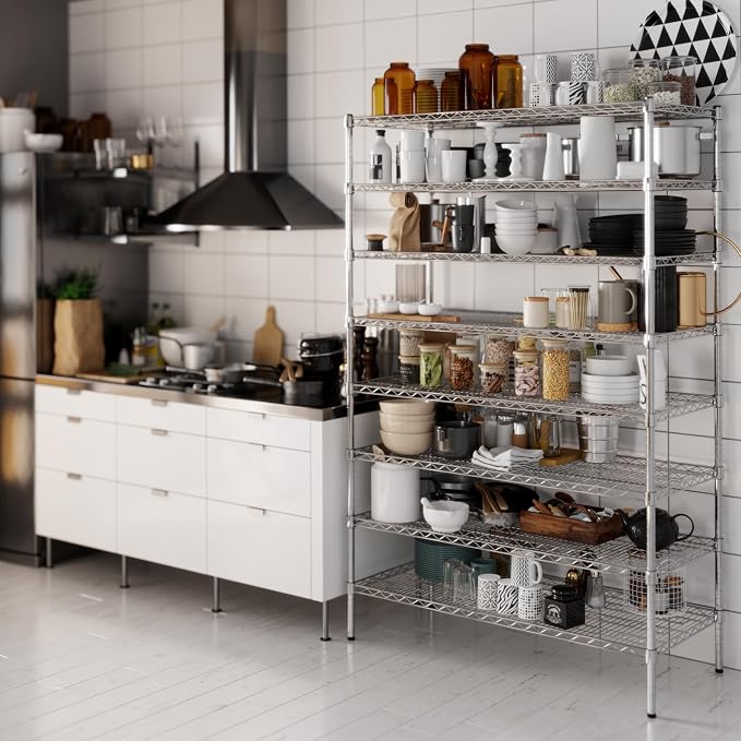 21" Deep x 48" Wide x 74" Height Wire Shelving Kit | 8-Tier | NSF Commercial - Image 6