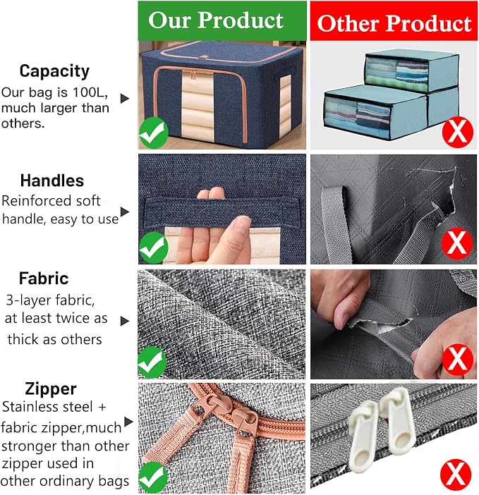 Extra Large Clothes Storage Bins - Image 4