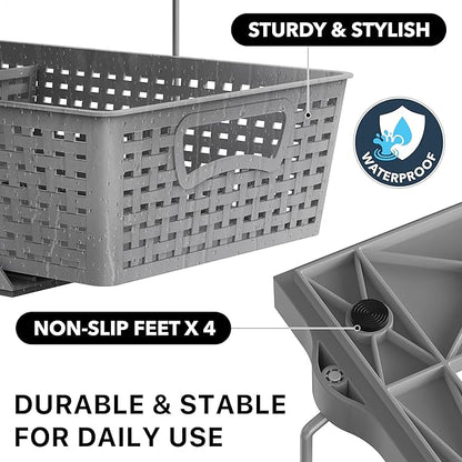 Simple Houseware 2 Tier Bathroom Organizer Tray Pull-Out Sliding Drawer - Image 5
