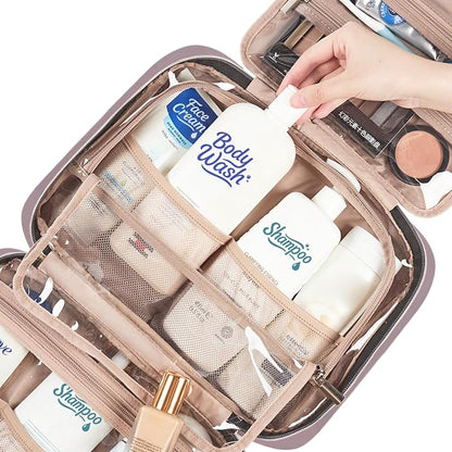 NISHEL Travel Toiletry Bag for women, Portable Hanging Organizer for Full-Sized - Image 5