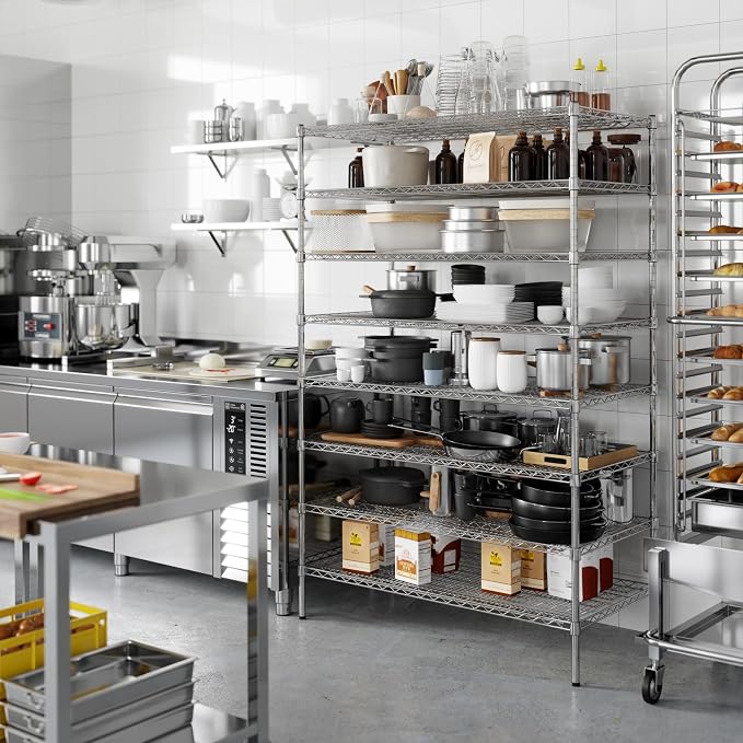 24" Deep x 48" Wide x 74" Height Wire Shelving Kit | 8-Tier | NSF Commercial - Image 2