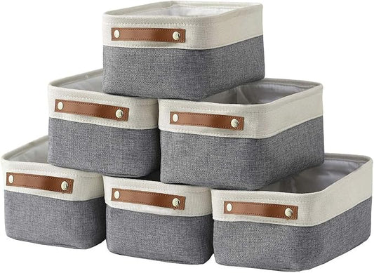 HNZIGE Small Storage Baskets for Organizing Fabric Baskets for Shelves by HNZIGE