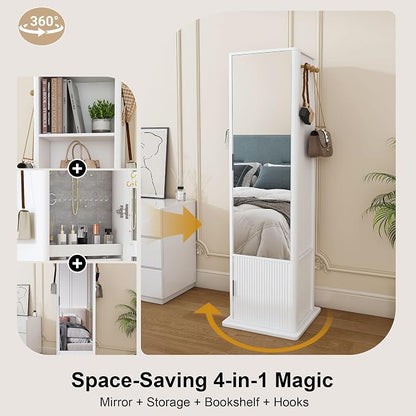 Montary 360° Rotating Makeup & Jewelry Cabinet - Image 4
