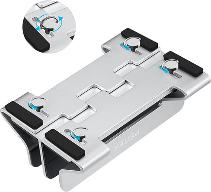 Aluminum Dual Vertical Laptop Stand Dock Holder, Supports 2 Devices, Adjustable - Image 3