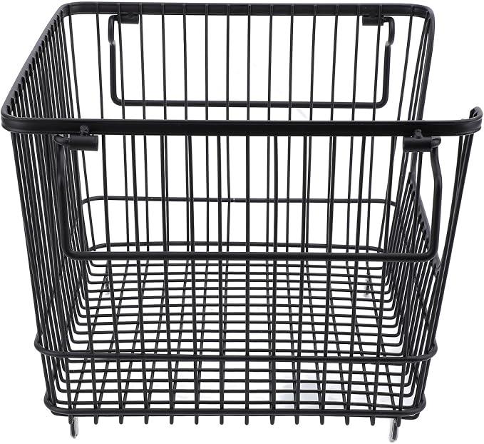 Freezer Organizer Bin, Stackable Wire Basket - Image 7