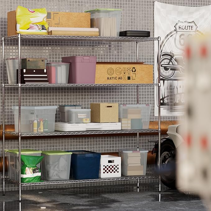24" Deep x 72" Wide x 74" Height Wire Shelving Kit | 4-Tier | NSF Commercial - Image 7