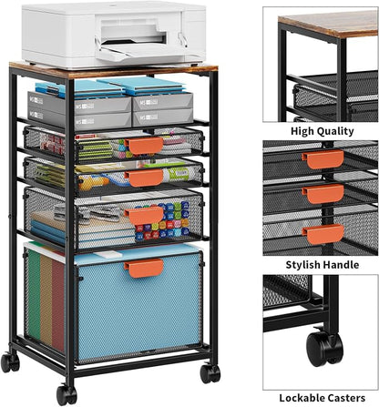 Marbrasse Rolling File Cart - Image 5