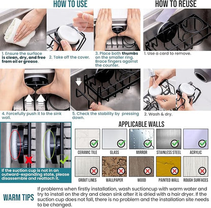 TAILI 4-in-1 Sponge Holder for Kitchen Sink - Image 3