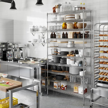 18" Deep x 48" Wide x 96" Height Wire Shelving Kit | 10-Tier | NSF Commercial - Image 7