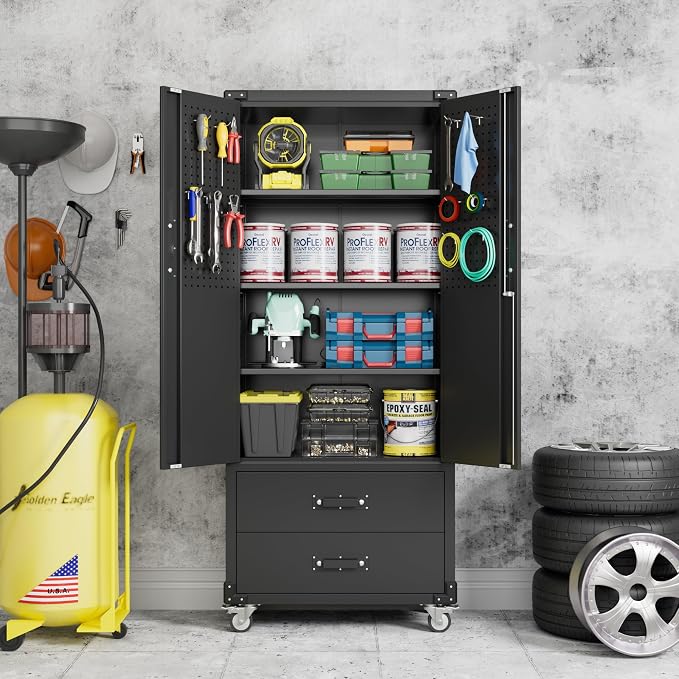Upgraded Metal Garage Storage Cabinet - Image 2
