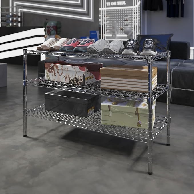 18" Deep x 42" Wide x 27" Height Wire Shelving Kit | 3-Tier | NSF Commercial - Image 2