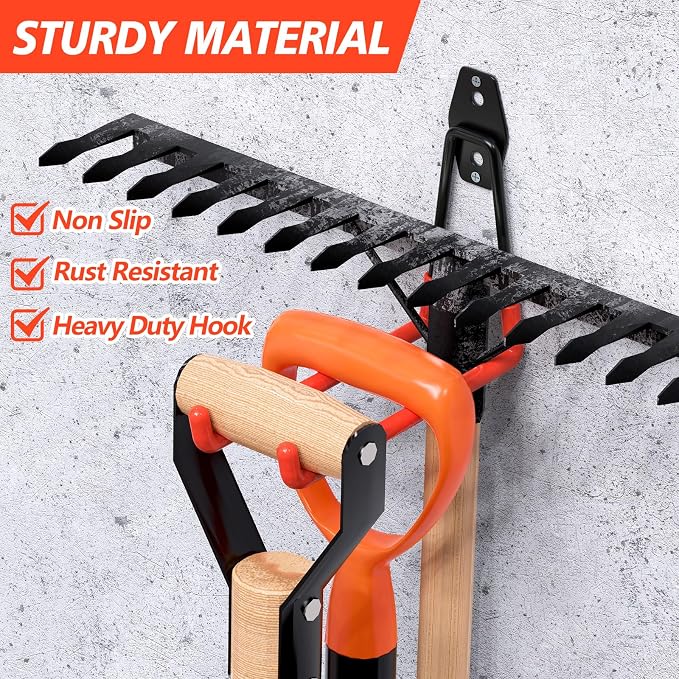 20 Pack Heavy Duty Garage Hooks, Solid Steel Wall Mount Hangers, - Image 4