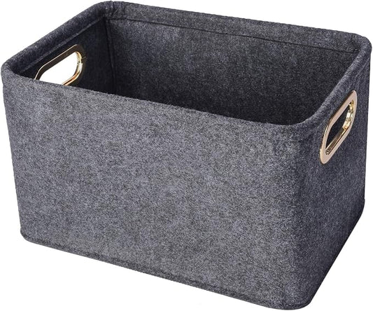 Collapsible Storage Bins Foldable Felt Fabric Storage Basket Organizer Boxes by Unknown