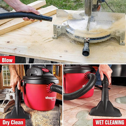 Shop-Vac 2.5 Gallon 2.5 Peak HP Wet/Dry Vacuum, Portable Compact Shop Vacuum - Image 6