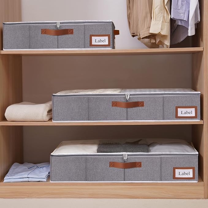 Yawinhe Under Bed Storage, 2 Pack Closet Organizers, Collapsible Container Bags - Image 2