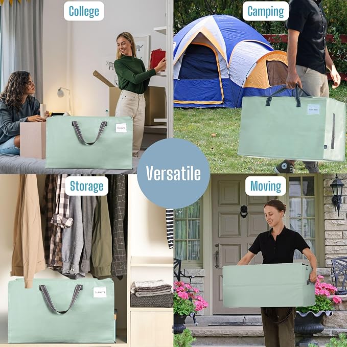 VENO 10 Pack Moving Bags and Large Christmas Decoration Storage Bins - Image 7