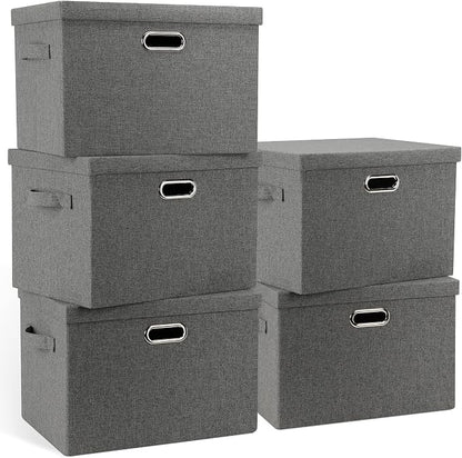 Large 17" 36 Quart Collapsible Stackable Storage Bins by GraciadecoStorage
