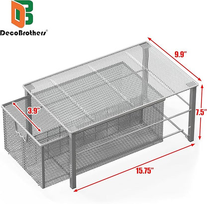 Deco Brothers Stackable Pull Out Cabinet Sliding Basket - Image 3