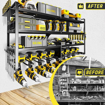 Power Tool Organizer Wall Mount, 4 Layers Heavy Duty Storage Rack - Image 6