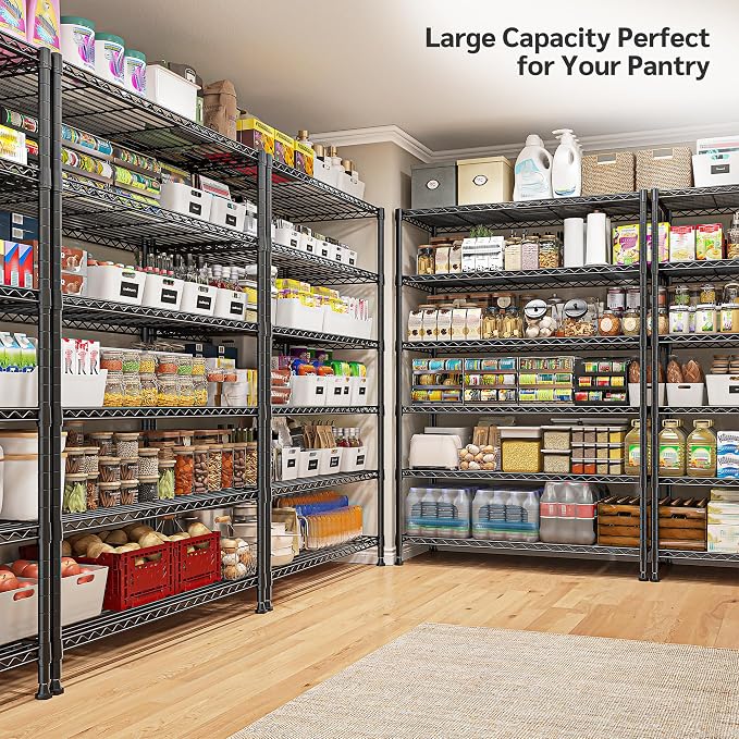 REIBII 75''H Storage Shelves Metal Shelving Unit, 6 Tier Wire Shelving - Image 2