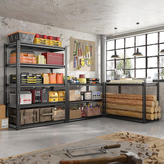 REIBII 72'' Storage Shelves 2050LBS Garage Shelving Heavy Duty 5-Tier Metal - Image 2