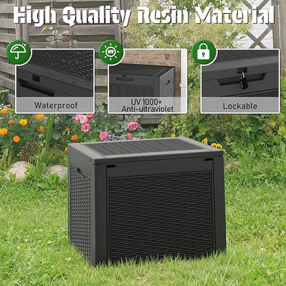 31 Gallon Outdoor Storage Deck Box Waterproof, Garden Tool, Backyard Cushion - Image 5