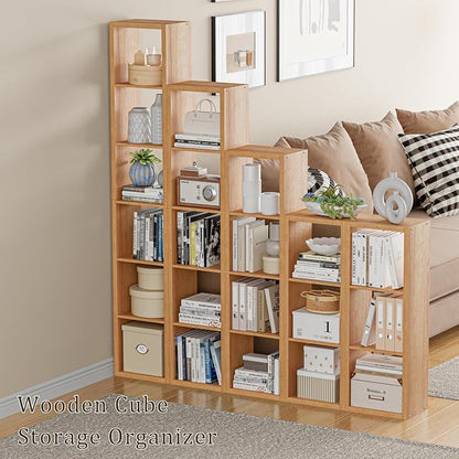 Cube Storage Organizer Bookcase, Small 4 Tier 11 inch Open Back Cubical Shelf - Image 5